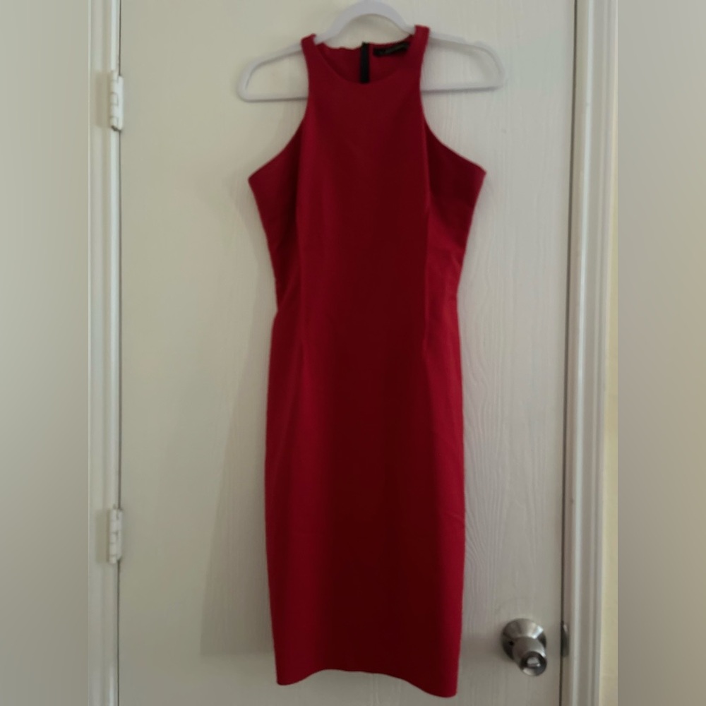 Zara Red Racer Dress MIDI Pencil
